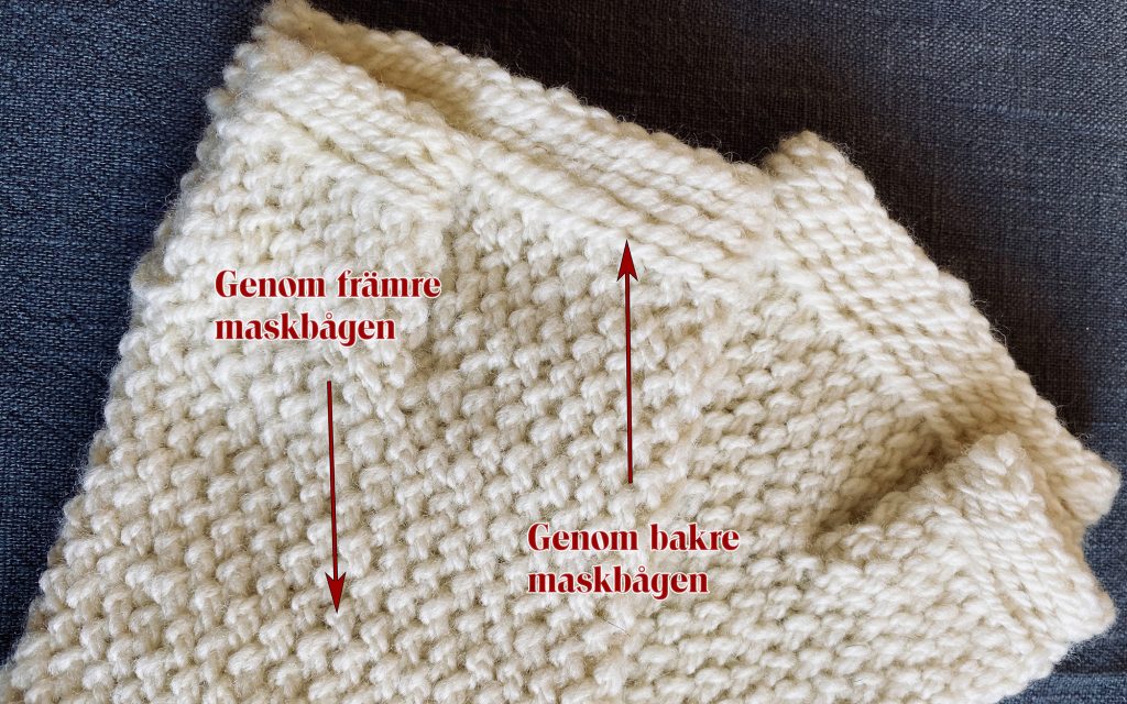 Smygmaskvirkade torgvantar av vitt ullgarn