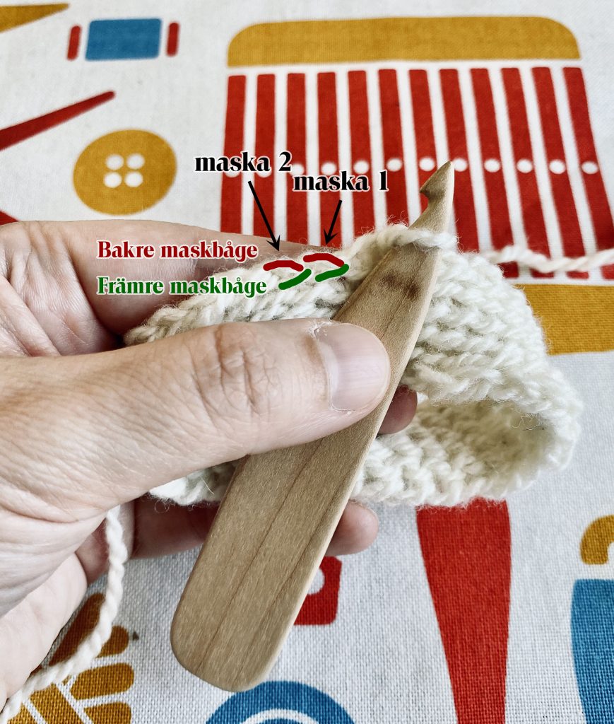 Smygmaskvirkning, hand, krok och virkning