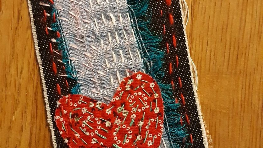 Bokmärke i Sashiko
