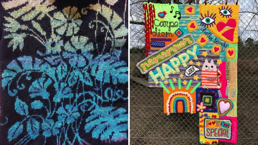 Stickat av Evy Langlee och virkat av Maria Yvell.